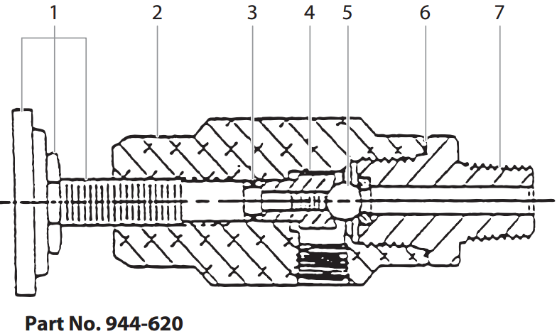 Hydra M2000 944-620 Bleed Valve Assembly, 1/8” NPT